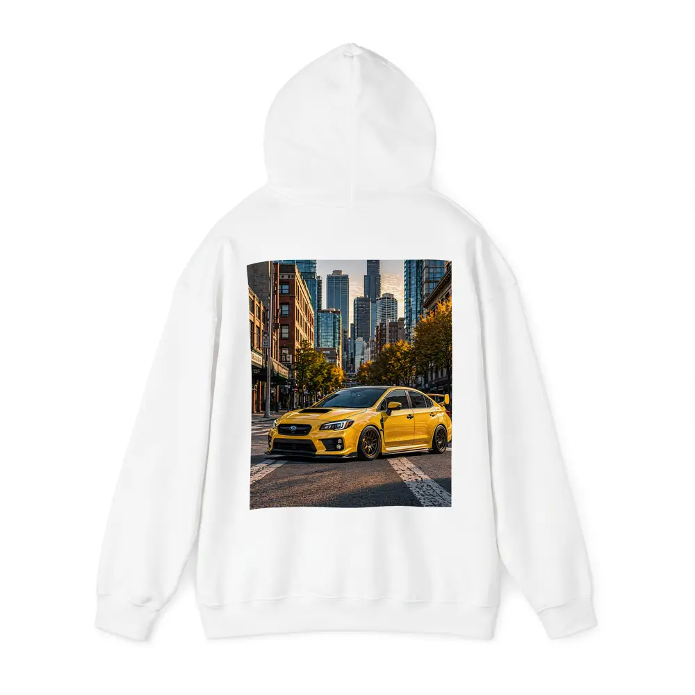Subaru WRX STI Yellow City Street – Hoodies