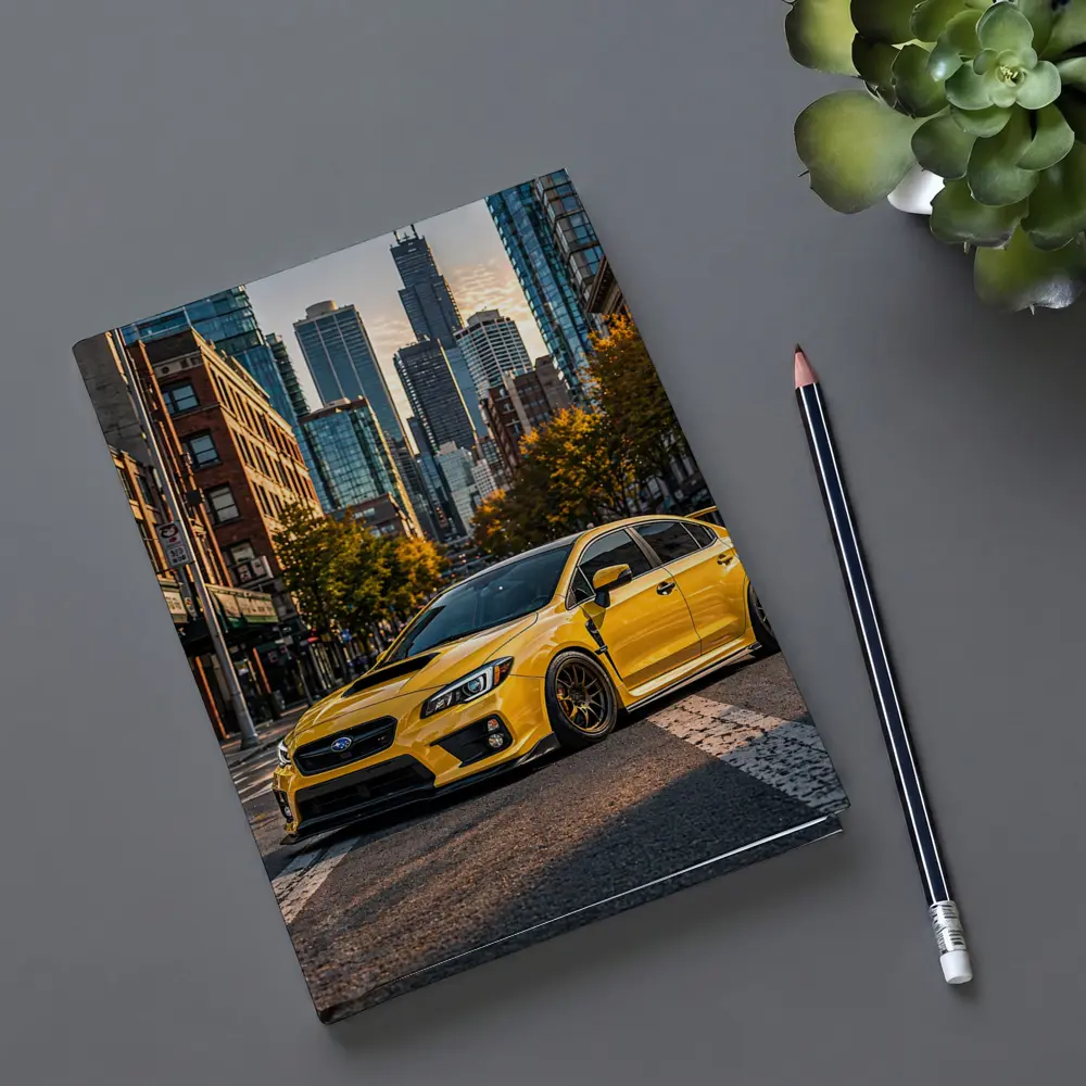 Subaru WRX STI Yellow City Street – Notebooks