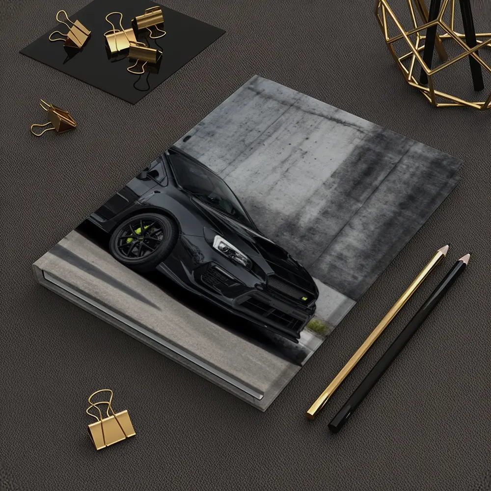 Subaru WRX Black Car Concrete Wall – Notebooks