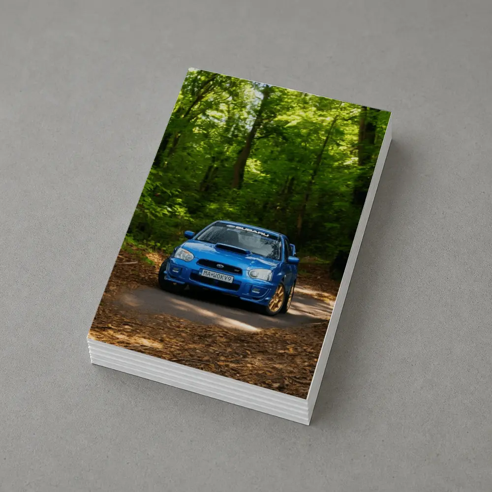 Subaru Impreza WRX Blue Forest Road – Postcards