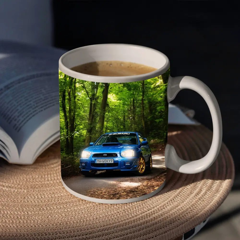 Subaru Impreza WRX Blue Forest Road – Mugs