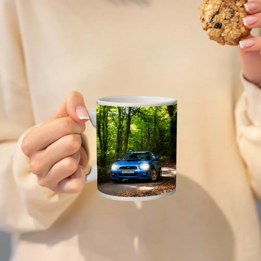 Subaru Impreza WRX Blue Forest Road – Mugs