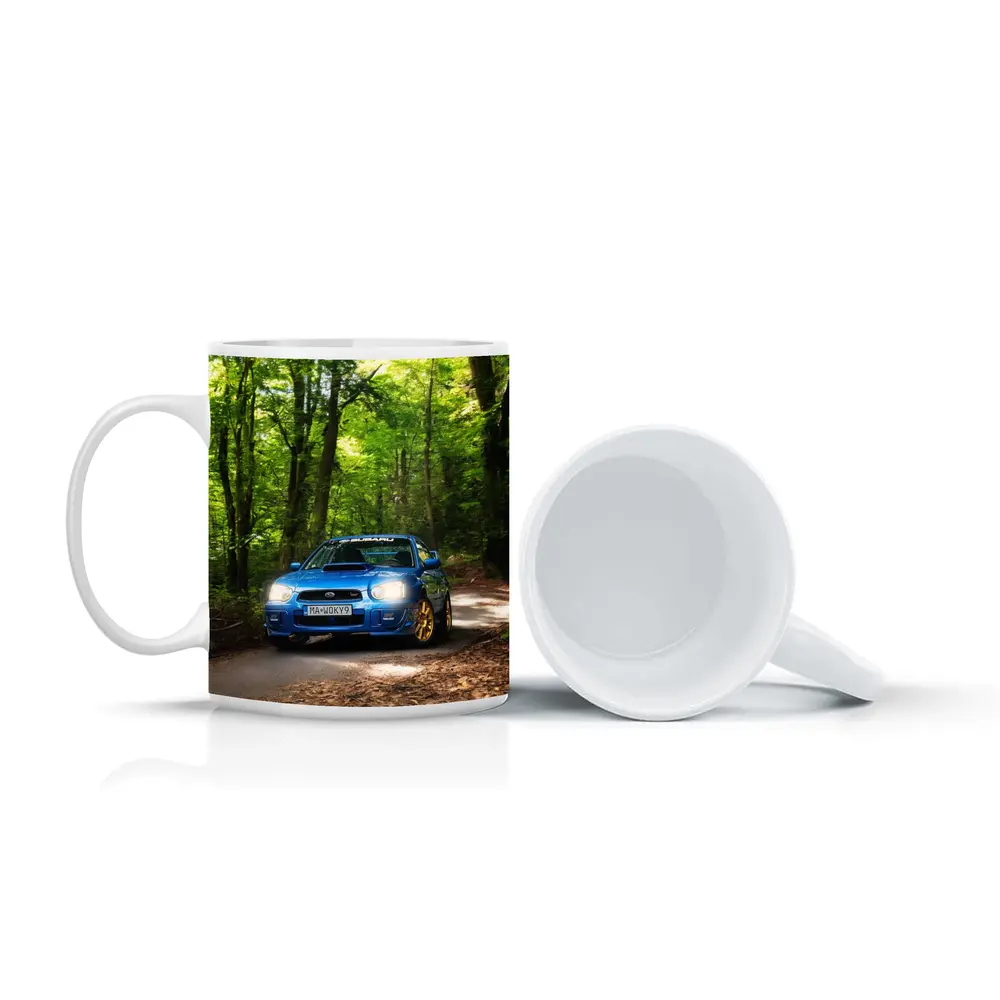 Subaru Impreza WRX Blue Forest Road – Mugs