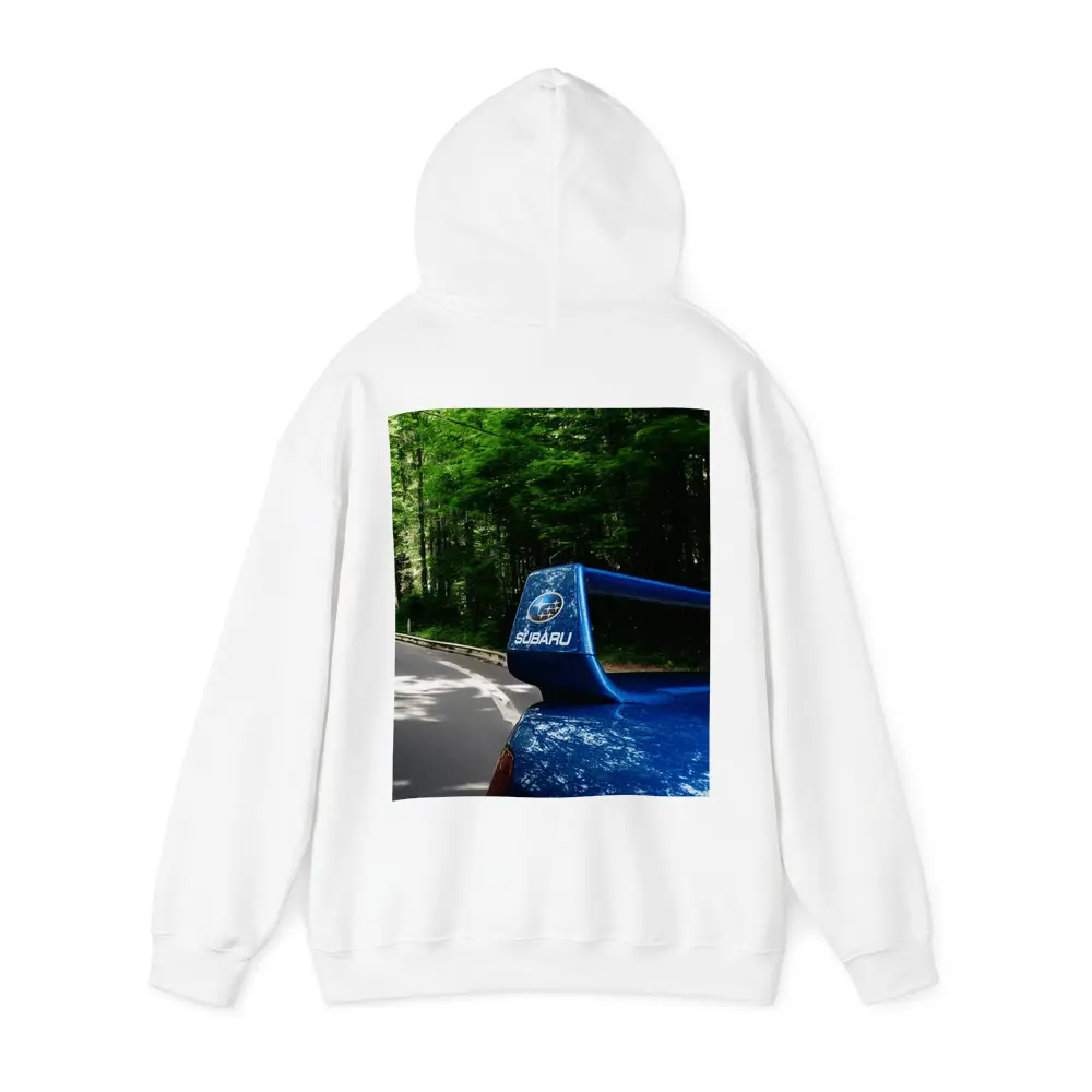 Subaru WRX Blue Spoiler Forest Road – Hoodies