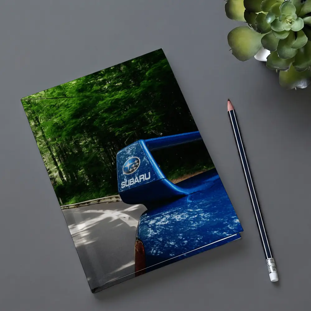 Subaru WRX Blue Spoiler Forest Road – Notebooks