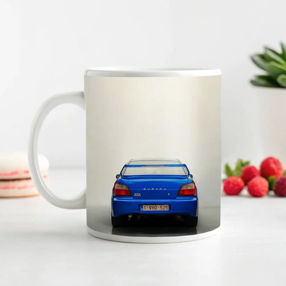 Subaru WRX STI Blue Rear View – Mugs
