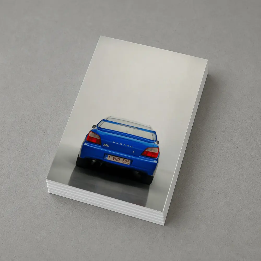 Subaru WRX STI Blue Rear View – Postcards