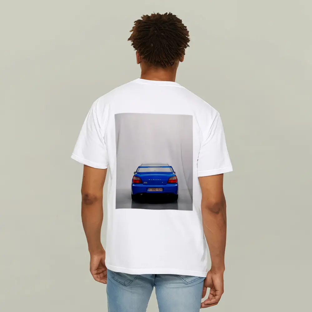 Subaru WRX STI Blue Rear View – T-Shirts