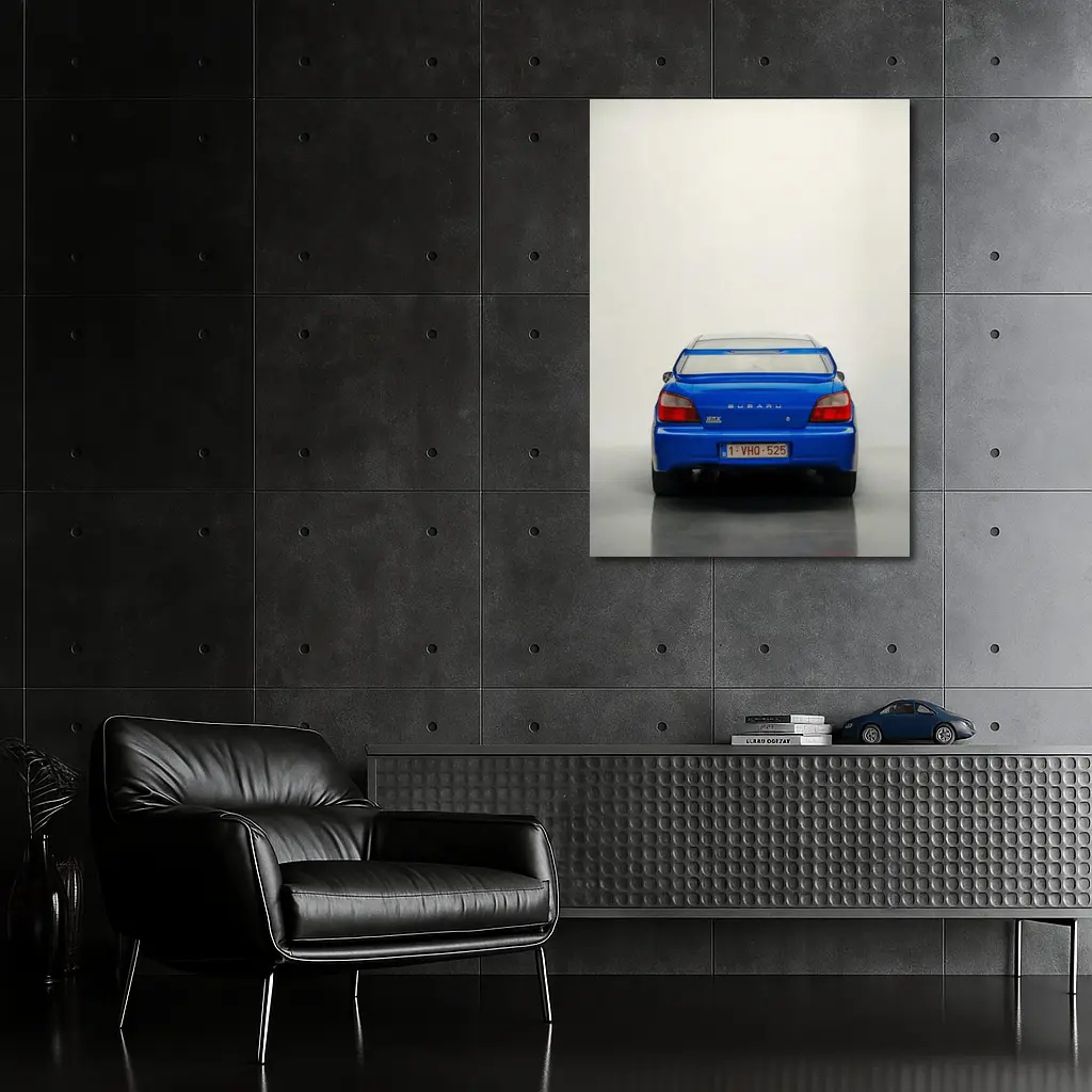 Subaru WRX STI Blue Rear View – Wall Art