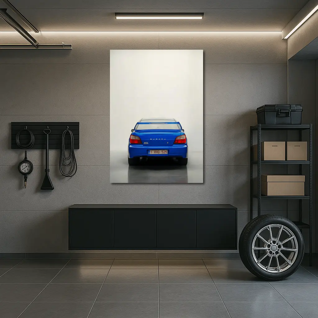 Subaru WRX STI Blue Rear View – Wall Art