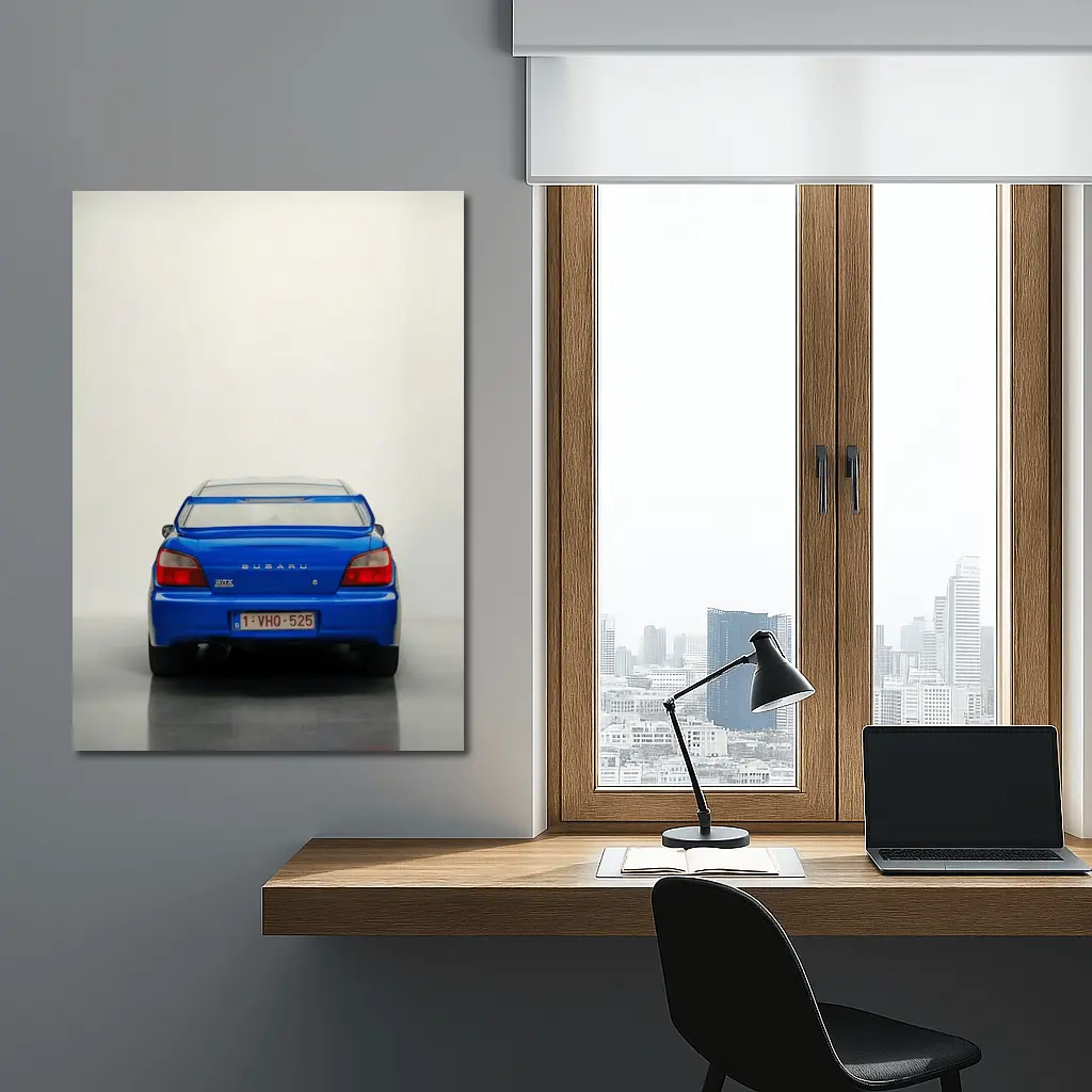 Subaru WRX STI Blue Rear View – Wall Art