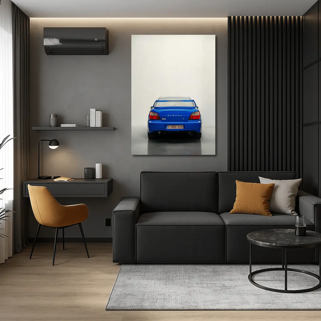 Subaru WRX STI Blue Rear View – Wall Art