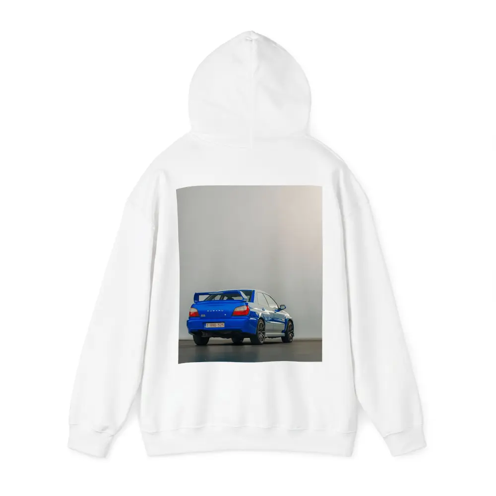 Subaru Impreza WRX Blue Rear Studio Shot – Hoodies