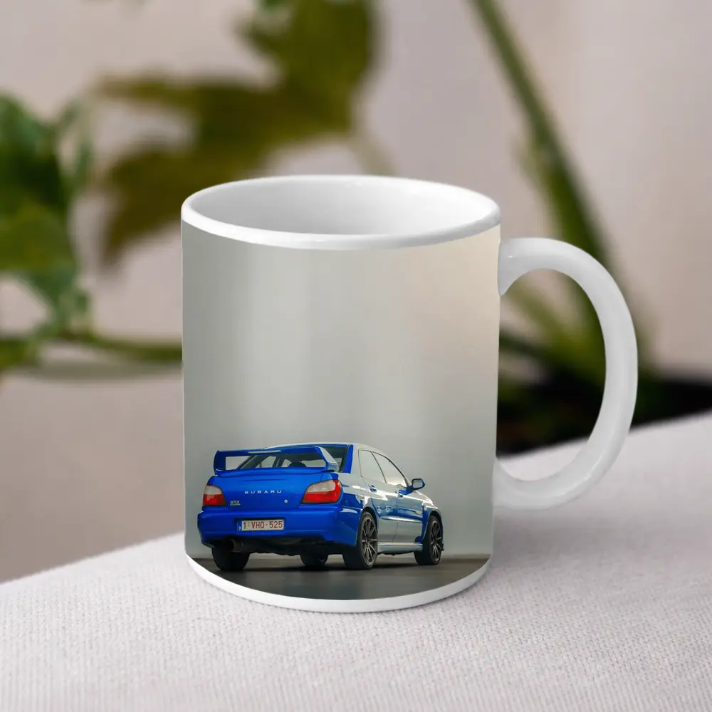 Subaru Impreza WRX Blue Rear Studio Shot – Mugs
