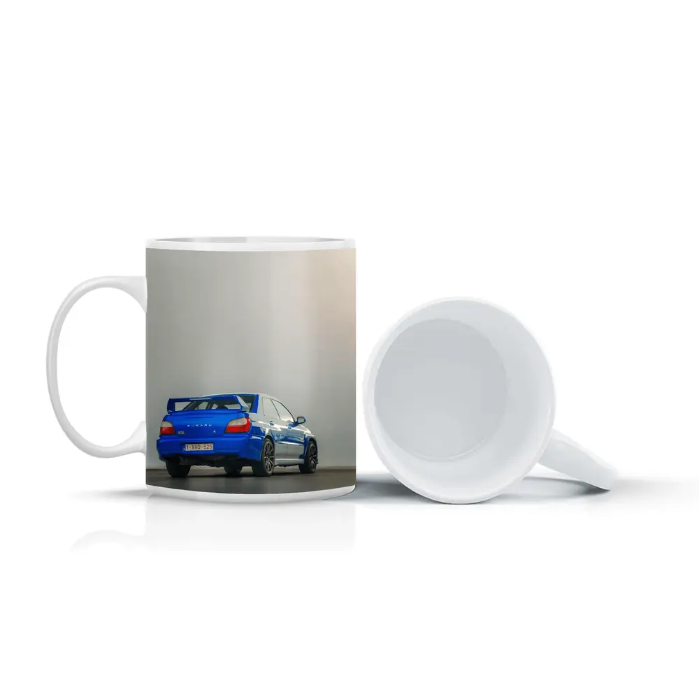 Subaru Impreza WRX Blue Rear Studio Shot – Mugs