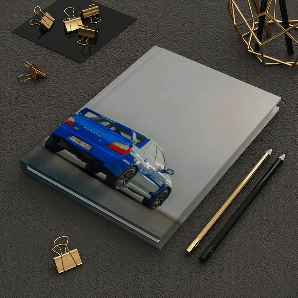 Subaru Impreza WRX Blue Rear Studio Shot – Notebooks