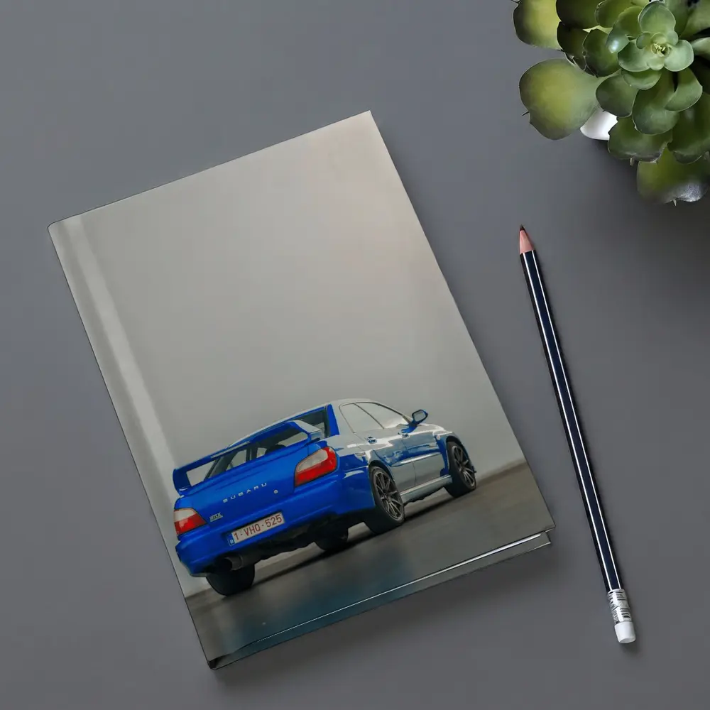 Subaru Impreza WRX Blue Rear Studio Shot – Notebooks