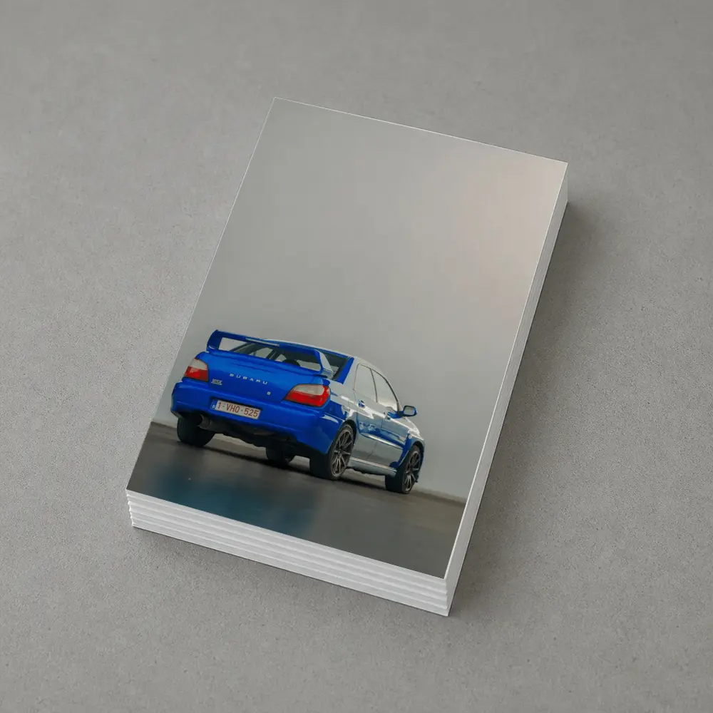 Subaru Impreza WRX Blue Rear Studio Shot – Postcards