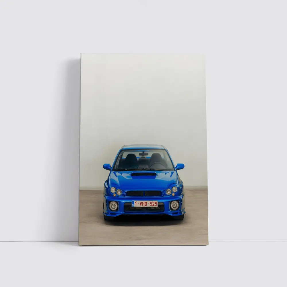 Subaru Impreza WRX Blue Front View – Wall Art