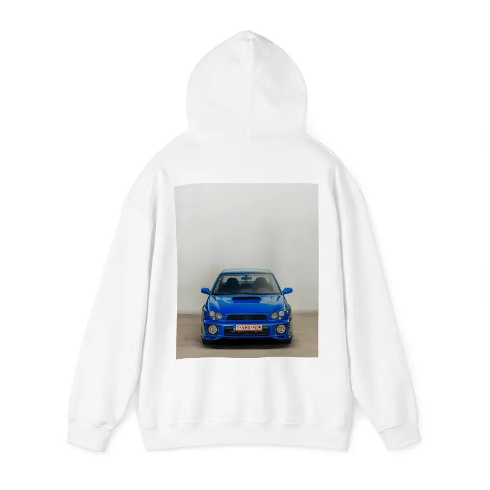Subaru Impreza WRX Blue Front View – Hoodies