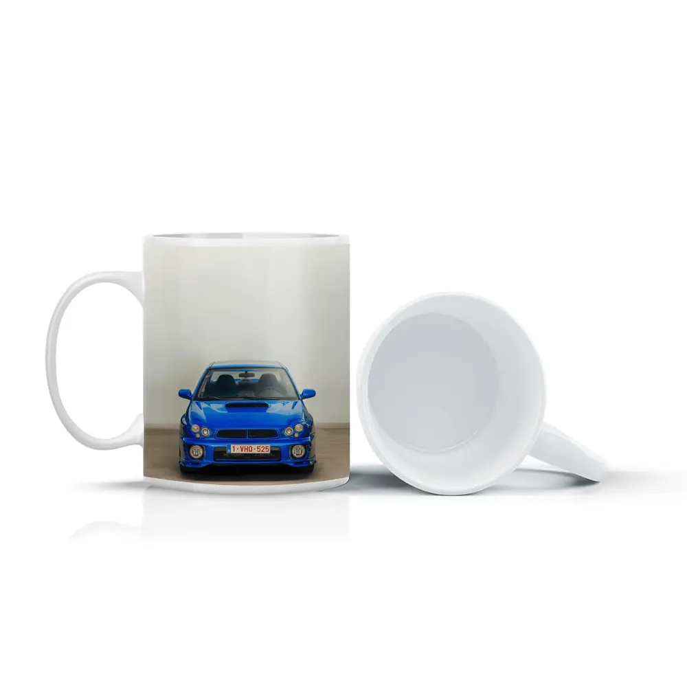 Subaru Impreza WRX Blue Front View – Mugs