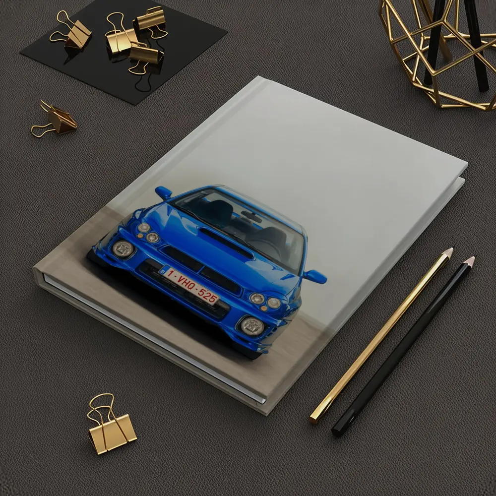 Subaru Impreza WRX Blue Front View – Notebooks