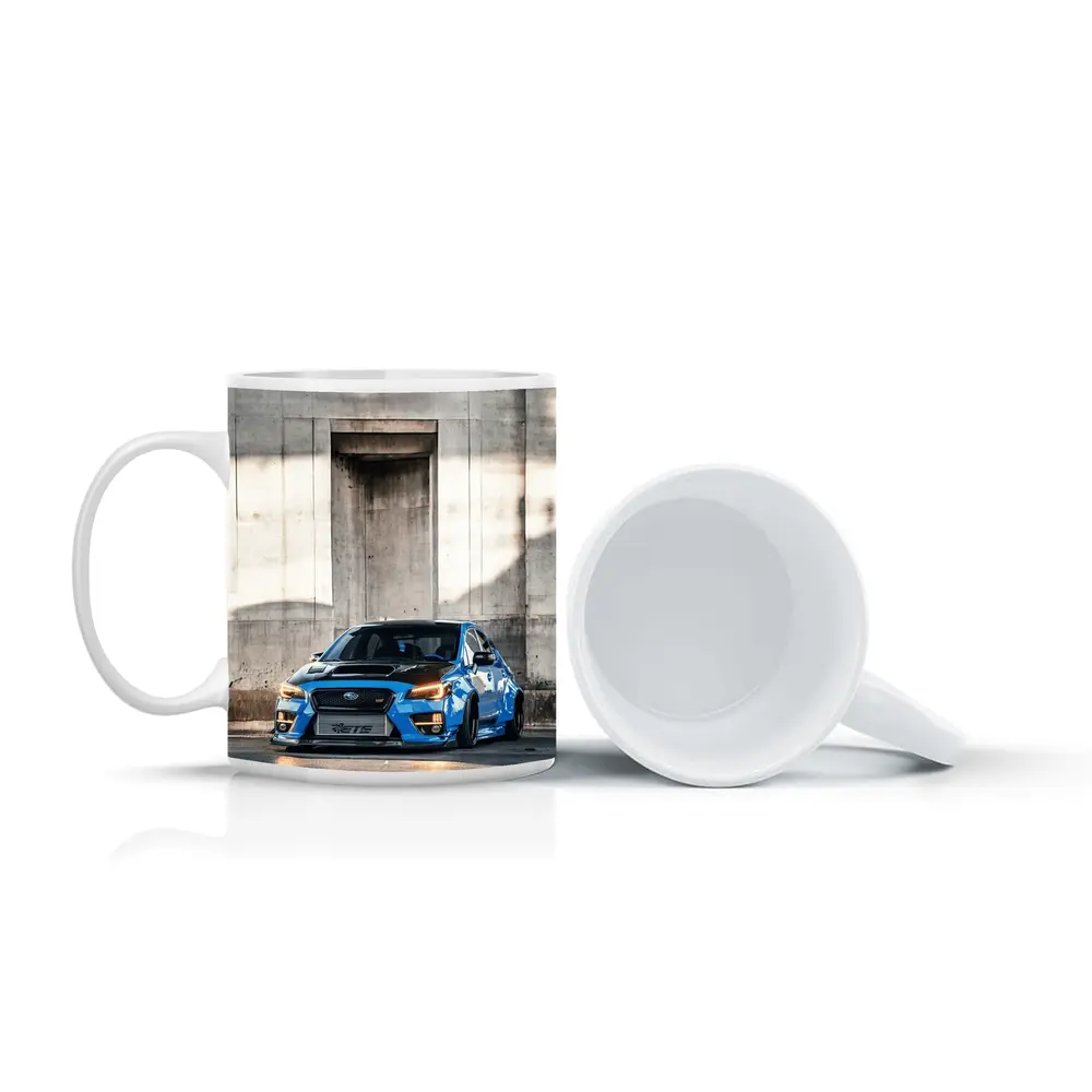 Subaru WRX STI Blue Concrete Wall – Mugs