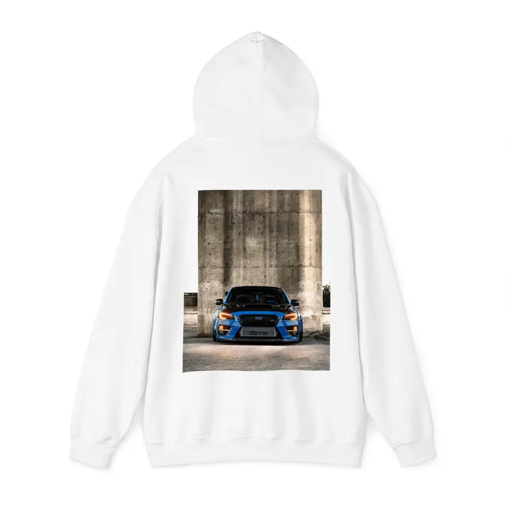 Subaru WRX STI Blue Concrete Wall Front – Hoodies