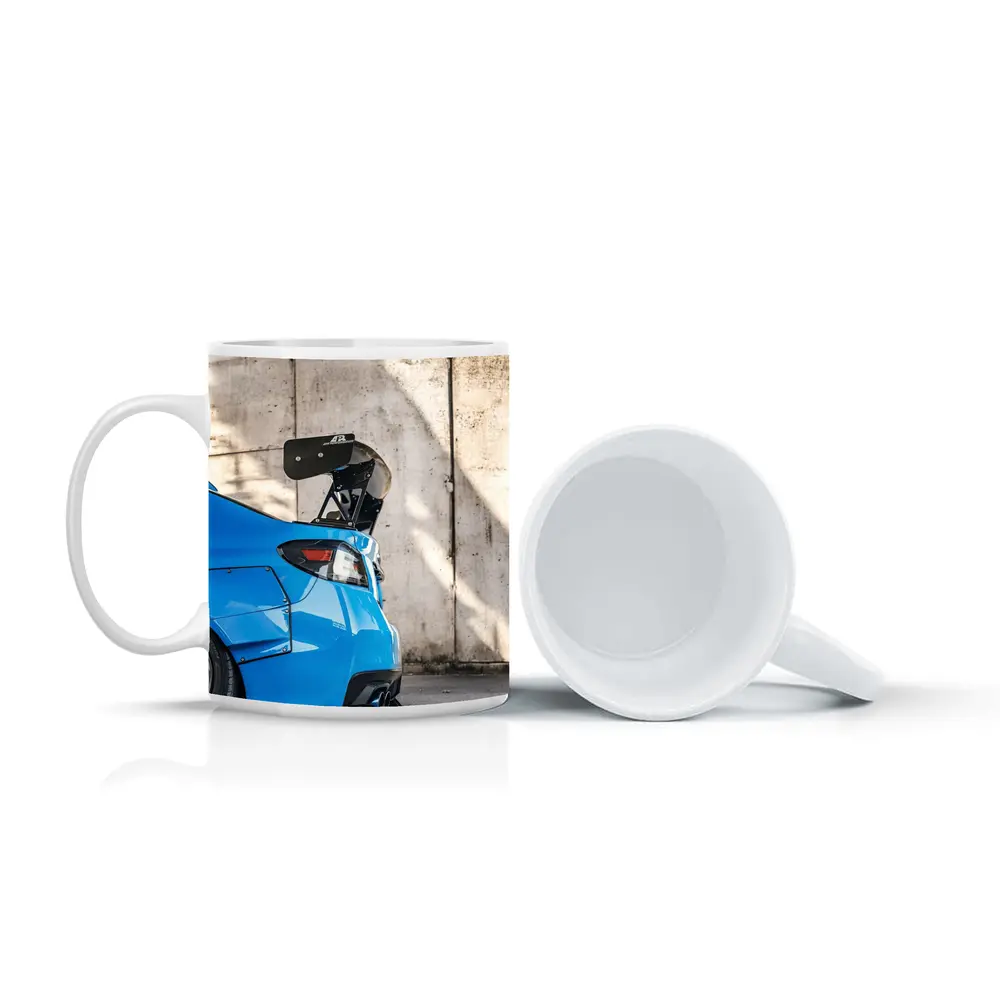 Subaru WRX Blue Carbon Wing Concrete Wall – Mugs