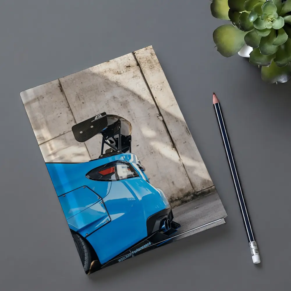 Subaru WRX Blue Carbon Wing Concrete Wall – Notebooks