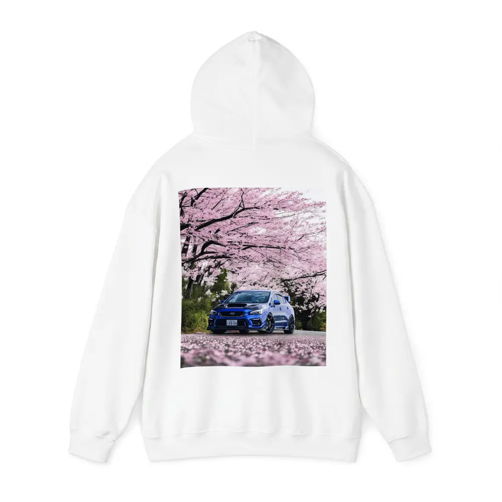 Subaru WRX STI Blue Under Cherry Blossoms – Hoodies