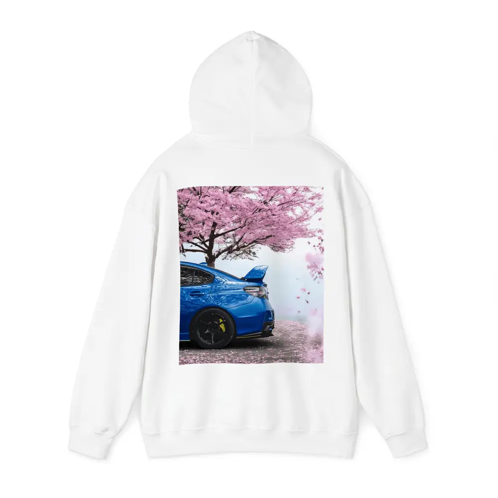 Subaru WRX STI Blue Under Cherry Blossoms – Hoodies