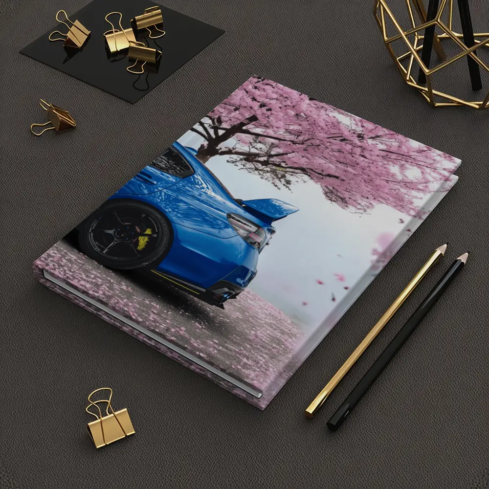 Subaru WRX STI Blue Under Cherry Blossoms – Notebooks