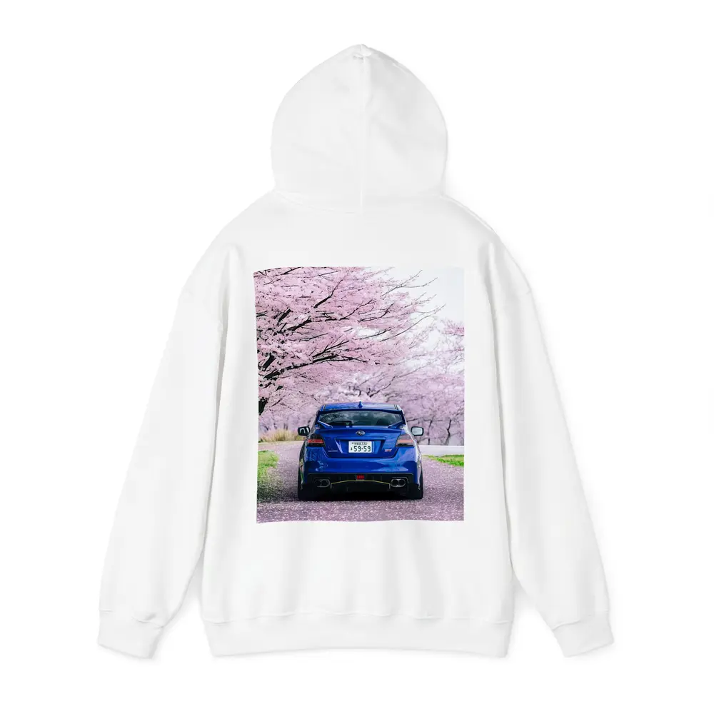 Subaru WRX Blue Under Cherry Blossoms Japan – Hoodies