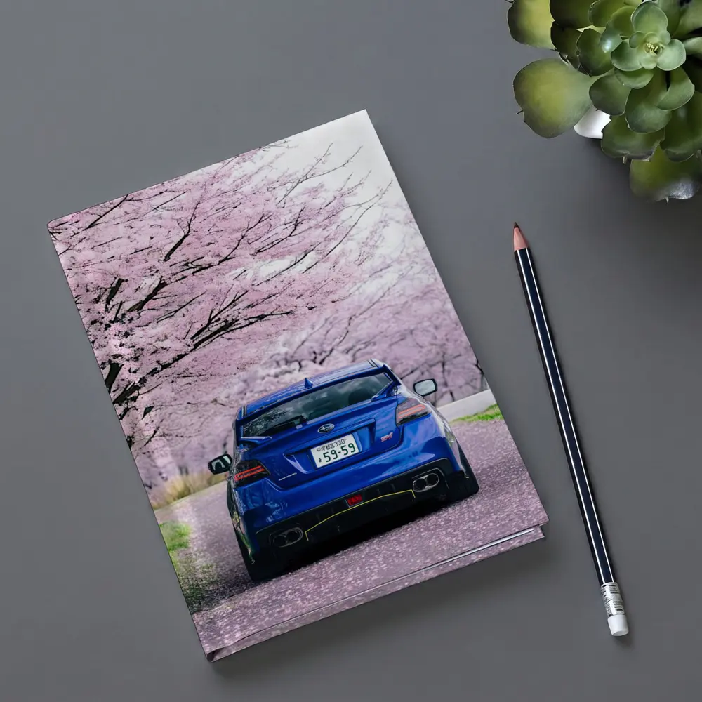 Subaru WRX Blue Under Cherry Blossoms Japan – Notebooks