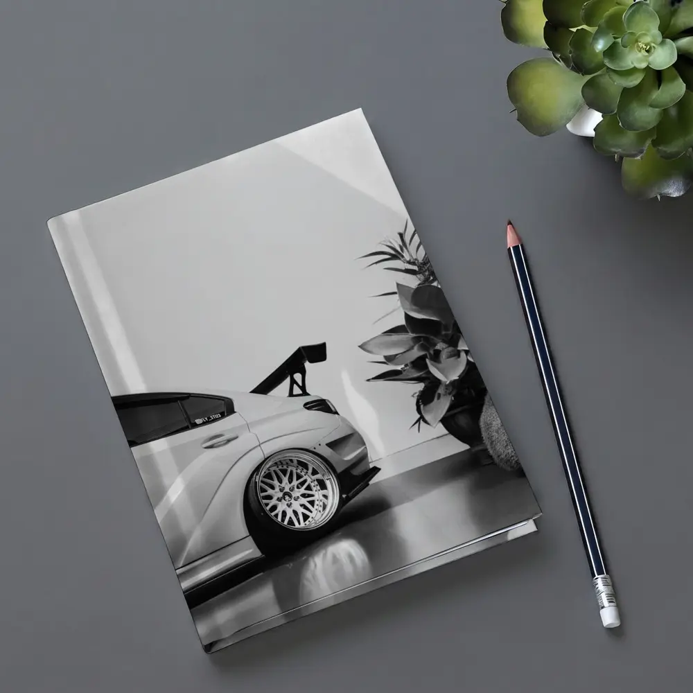 Subaru WRX STI Black White Stance Shot – Notebooks