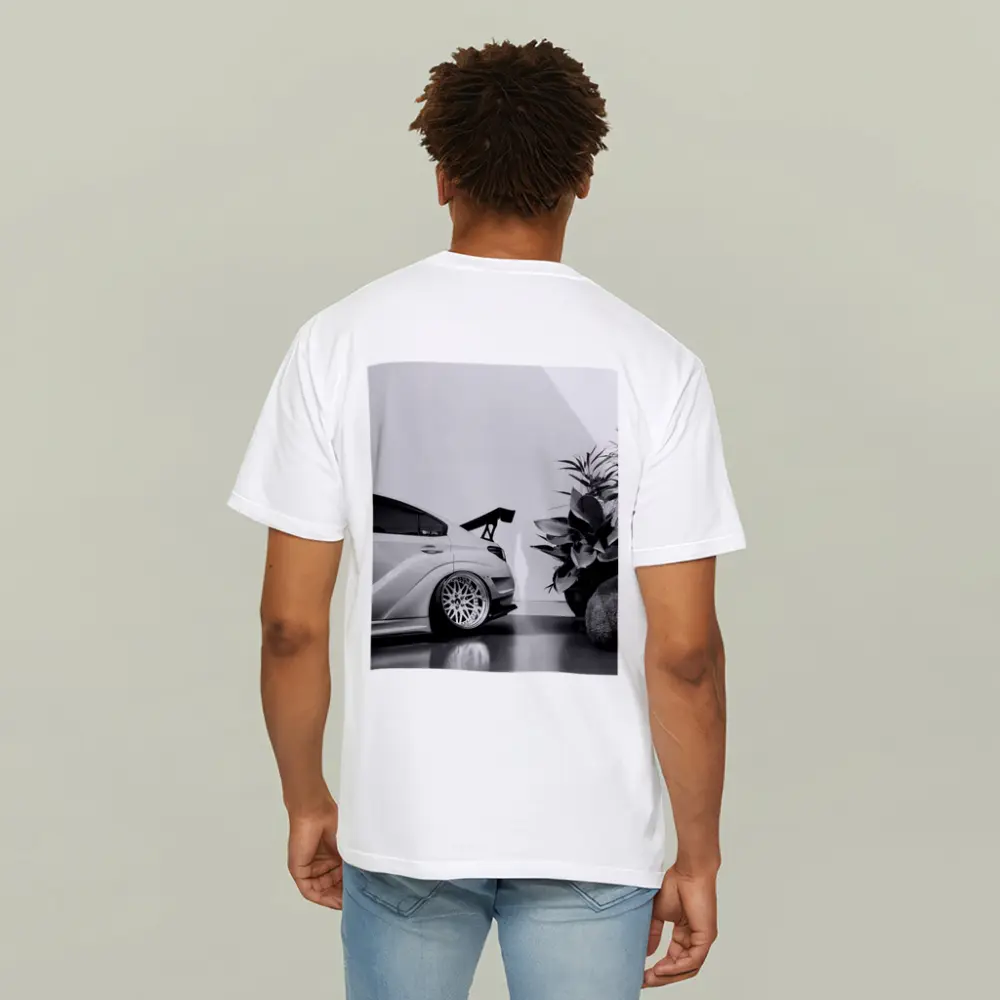 Subaru WRX STI Black White Stance Shot – T-Shirts