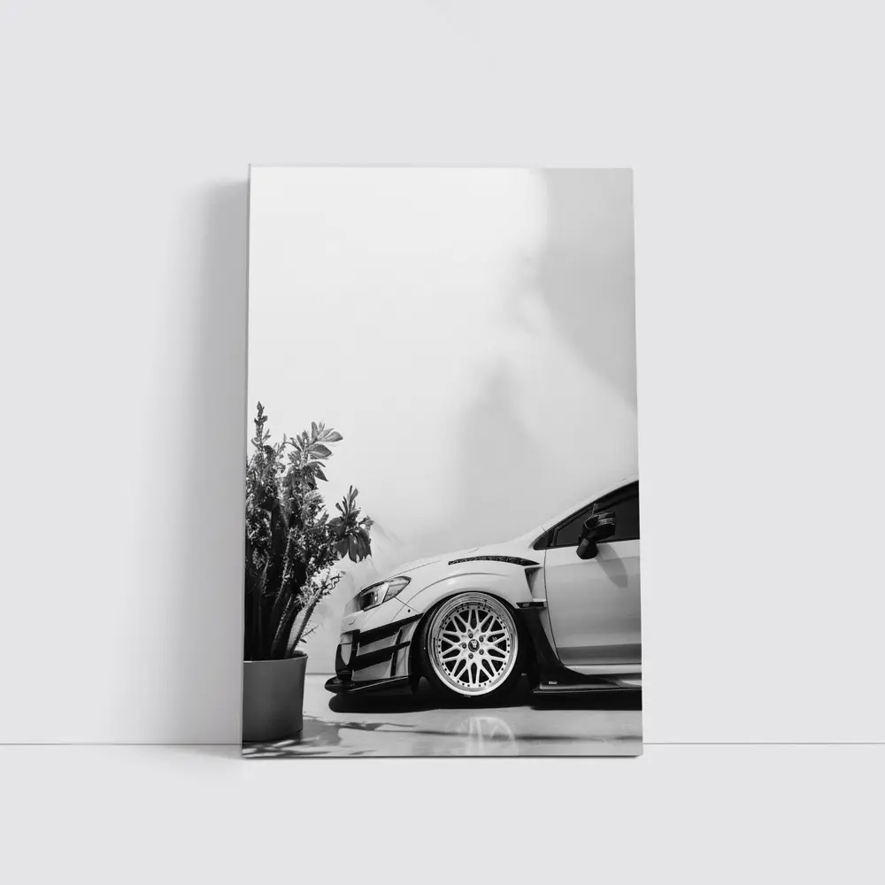 Subaru WRX STI Wide Body Black White – Wall Art
