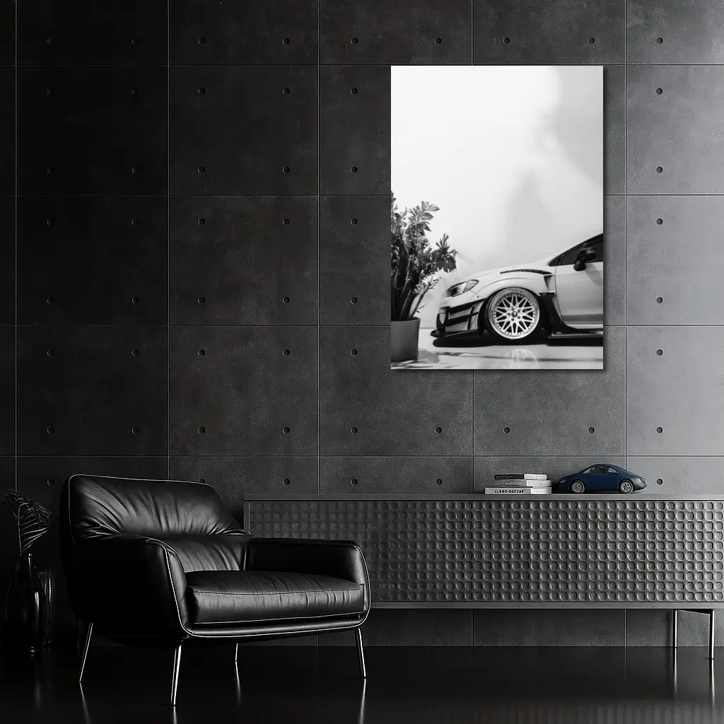 Subaru WRX STI Wide Body Black White – Wall Art