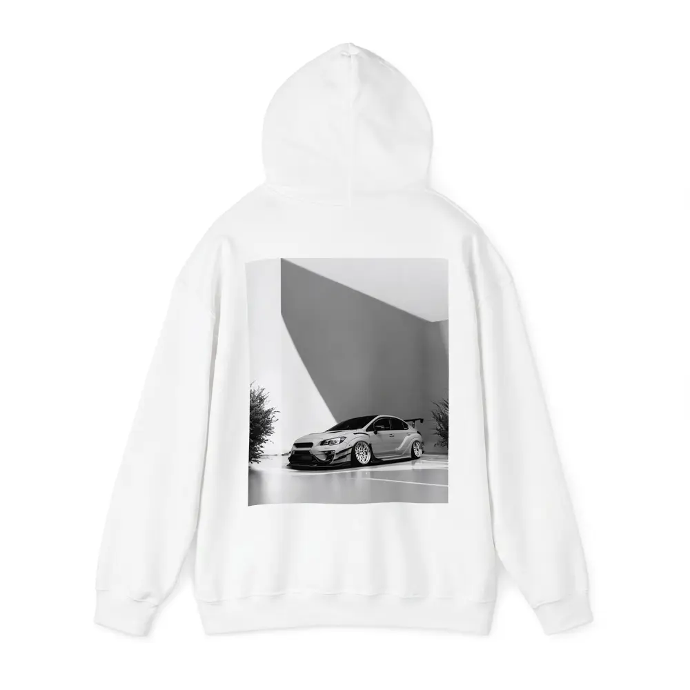 Subaru WRX STI Slammed Black White Art – Hoodies