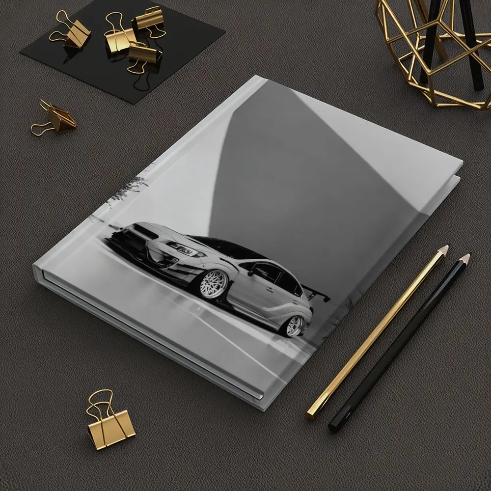 Subaru WRX STI Slammed Black White Art – Notebooks