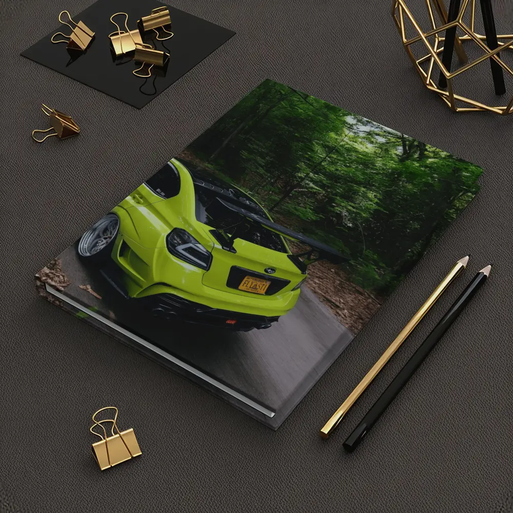 Subaru WRX STI Green Car Forest Road – Notebooks