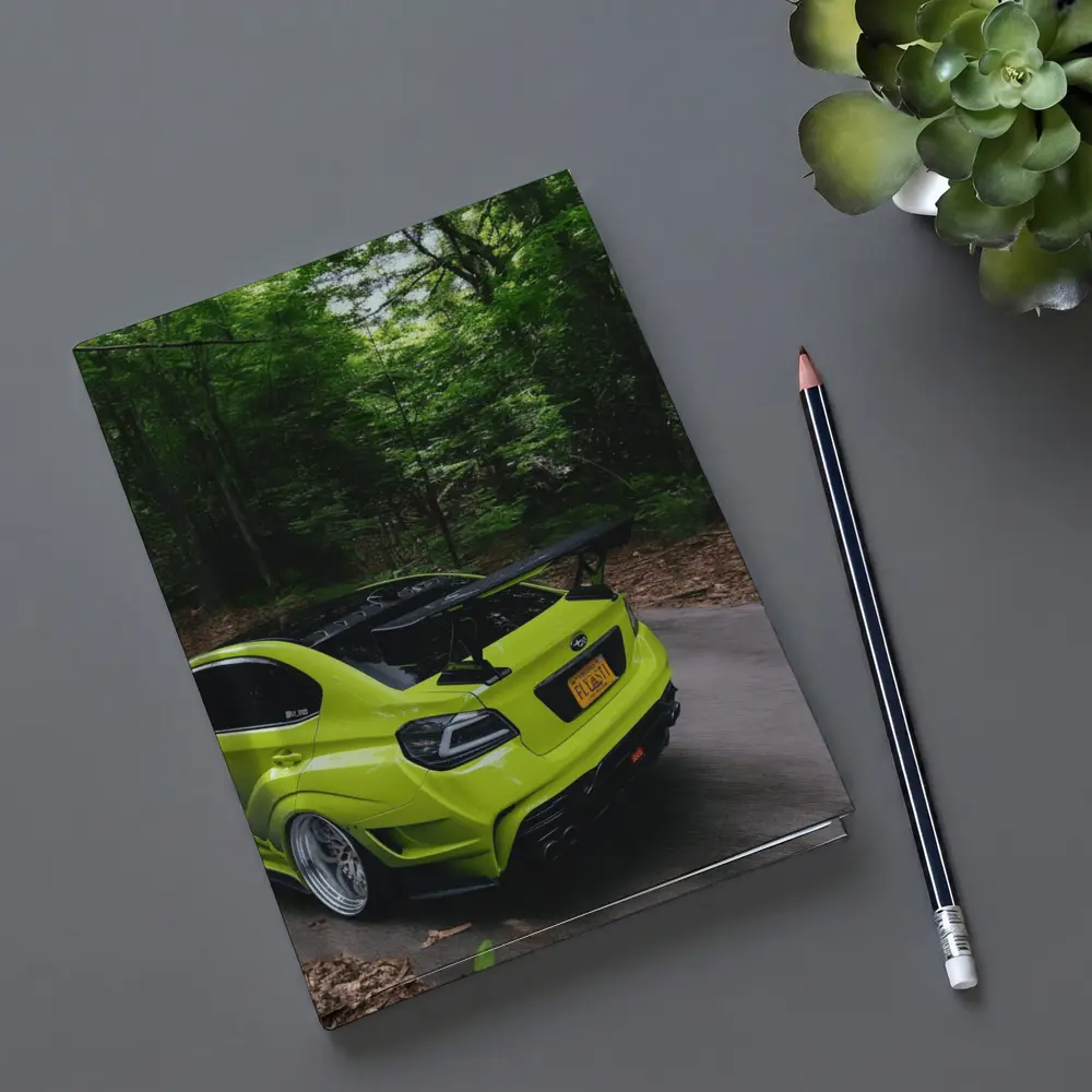 Subaru WRX STI Green Car Forest Road – Notebooks