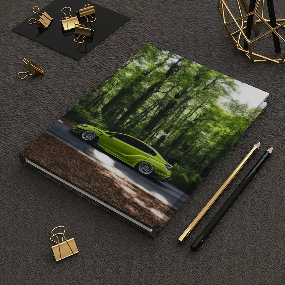 Subaru WRX Green Car Forest Road – Notebooks