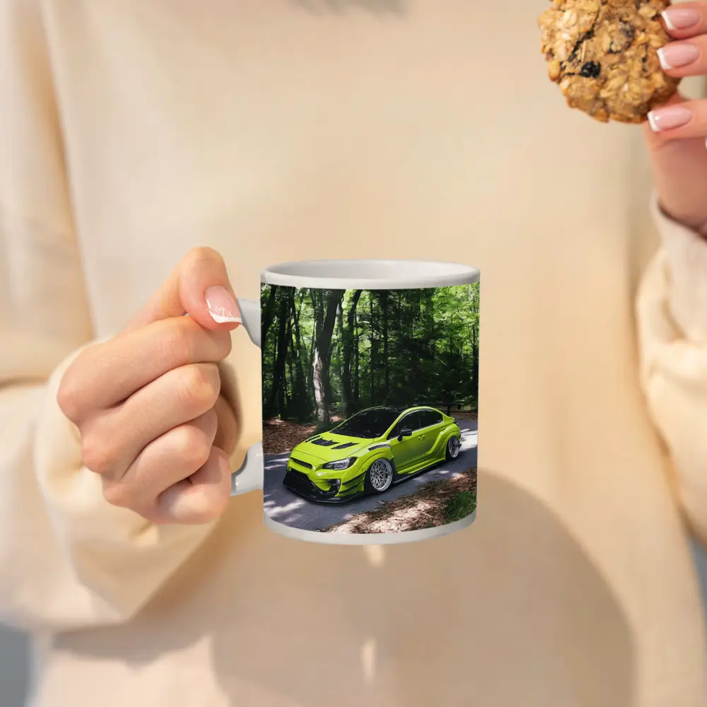 Subaru WRX STI Green Forest Road – Mugs