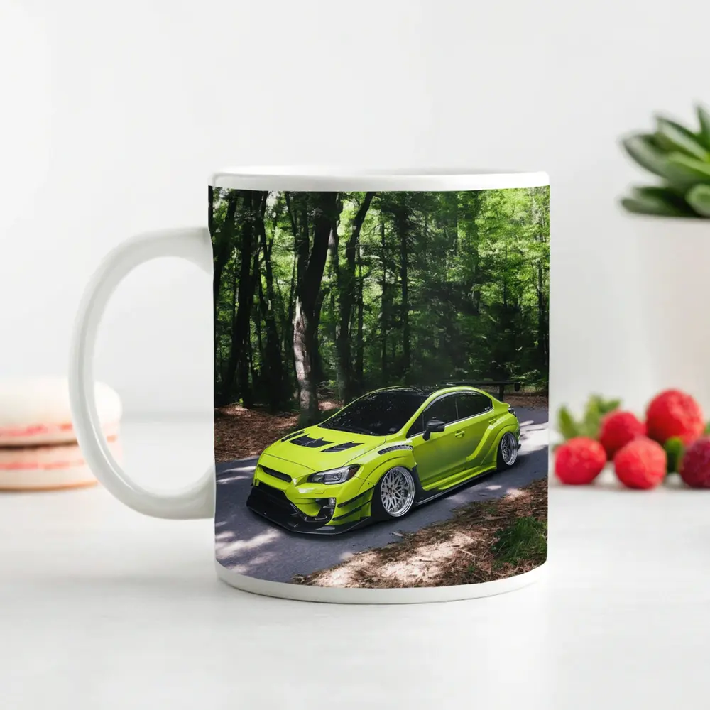 Subaru WRX STI Green Forest Road – Mugs