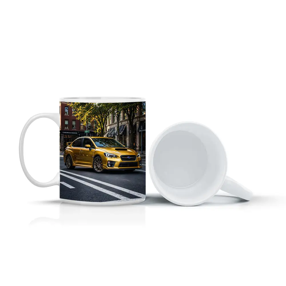 Subaru WRX Gold City Street Urban Setting – Mugs