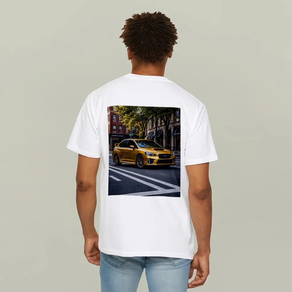 Subaru WRX Gold City Street Urban Setting – T-Shirts