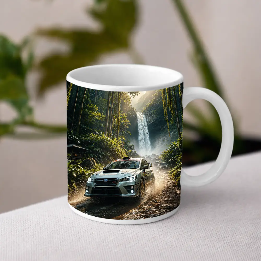 Subaru WRX Rally Car Jungle Waterfall – Mugs