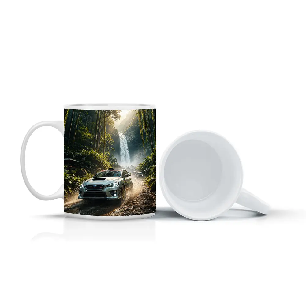 Subaru WRX Rally Car Jungle Waterfall – Mugs